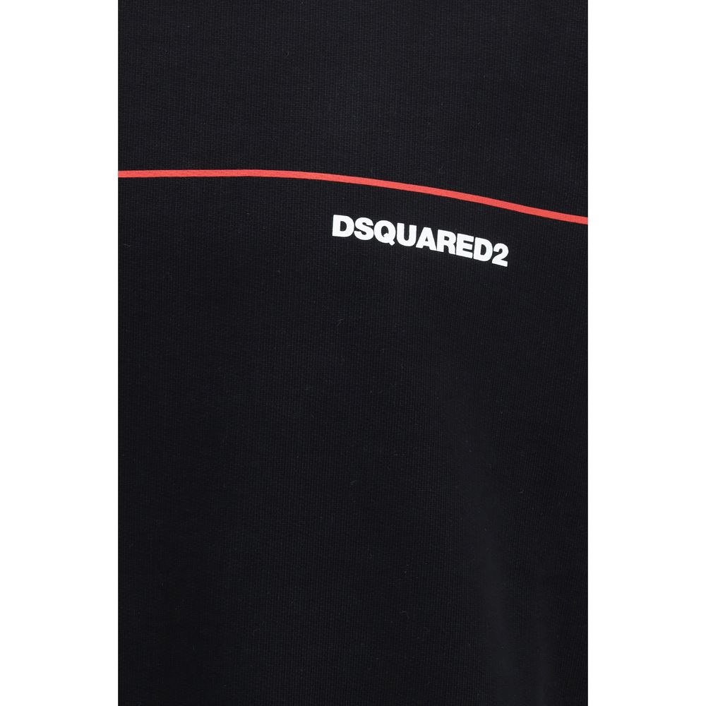 Dsquared² Black Cotton Sweatshirt | Luxury Designer Crew Neck UK