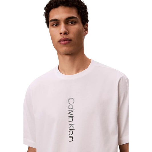 Calvin Klein Sport White Cotton T-Shirt Men’s Logo Tee Casual Sportswear SS26
