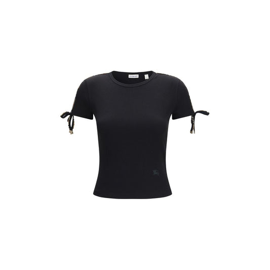 Burberry Black Cotton Lace Detail T-Shirt – Designer Men’s Luxury Tee AW26