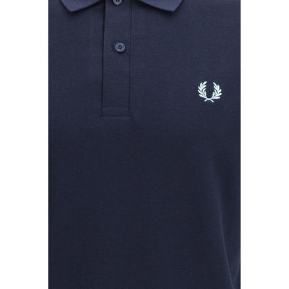 Fred Perry M3 Blue Cotton Piqué Polo Shirt Made in England Regular Fit SS26