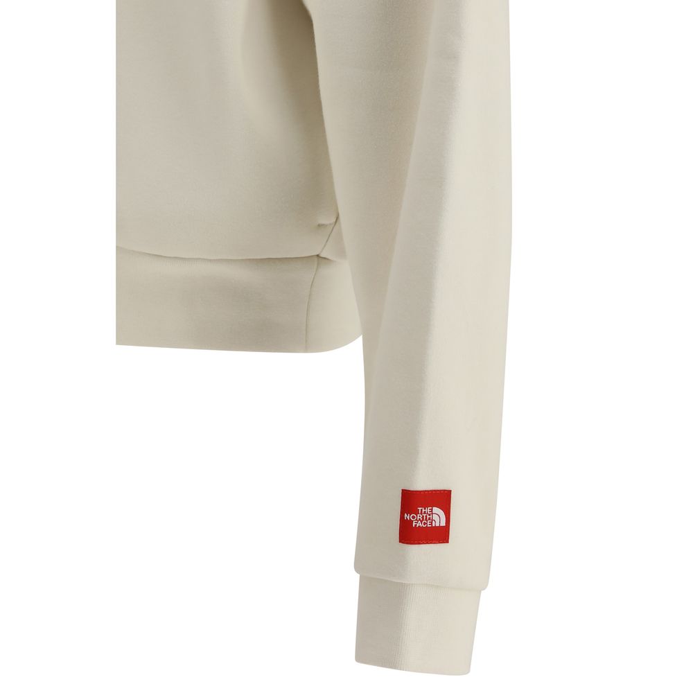 The North Face Red Box White Hoodie SS26 Regular Fit Cotton Blend Sweatshirt