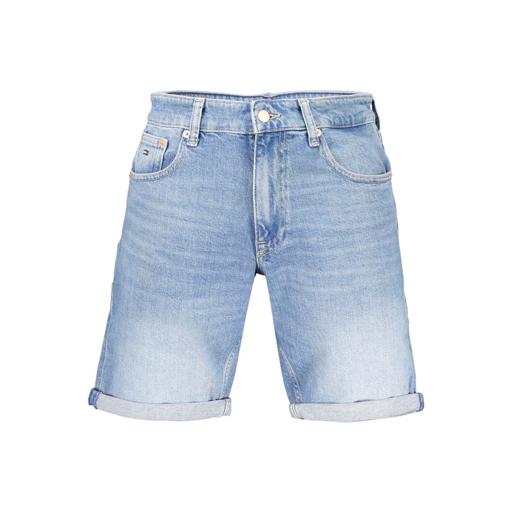 Tommy Hilfiger Azzurro Scanton Denim Shorts Light Blue Stretch Cotton Men's Summer Shorts