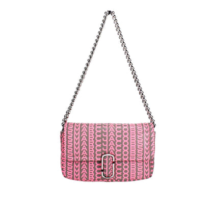 Marc Jacobs Neon Pink The Monogram Leather J Marc Mini Shoulder Bag Crossbody Designer Luxury