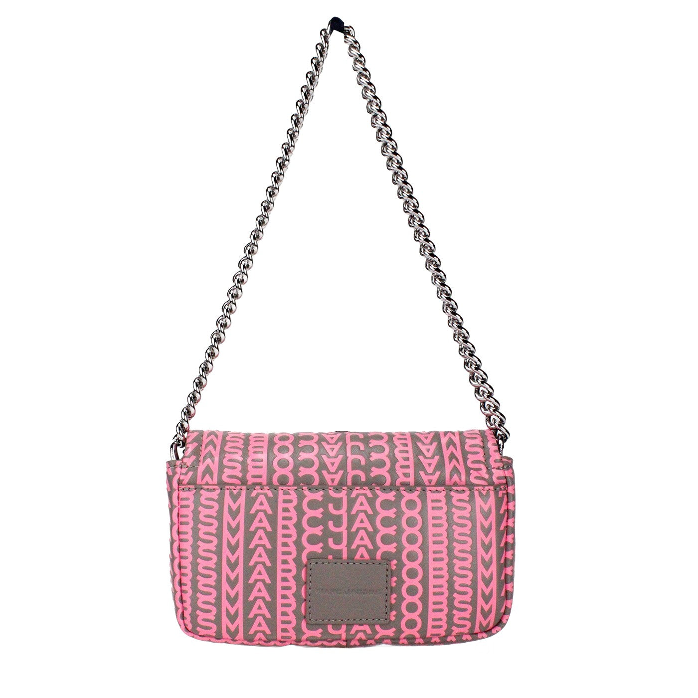 Marc Jacobs Neon Pink The Monogram Leather J Marc Mini Shoulder Bag Crossbody Designer Luxury