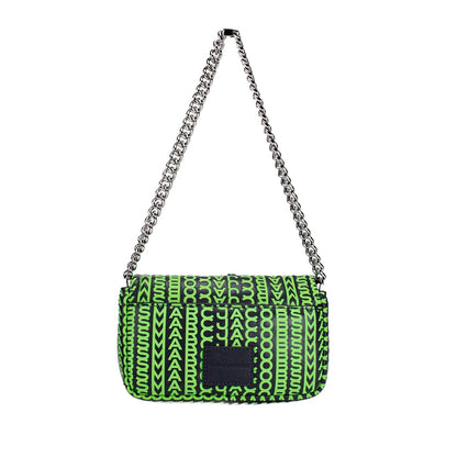 Marc Jacobs Neon Green The Monogram Leather J Marc Mini Shoulder Bag Crossbody Designer Handbag