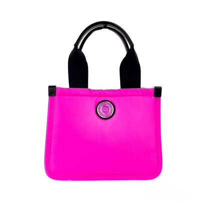 Marc Jacobs Small Neon Fuchsia Nylon Tote Bag | Convertible Designer Handbag Purse
