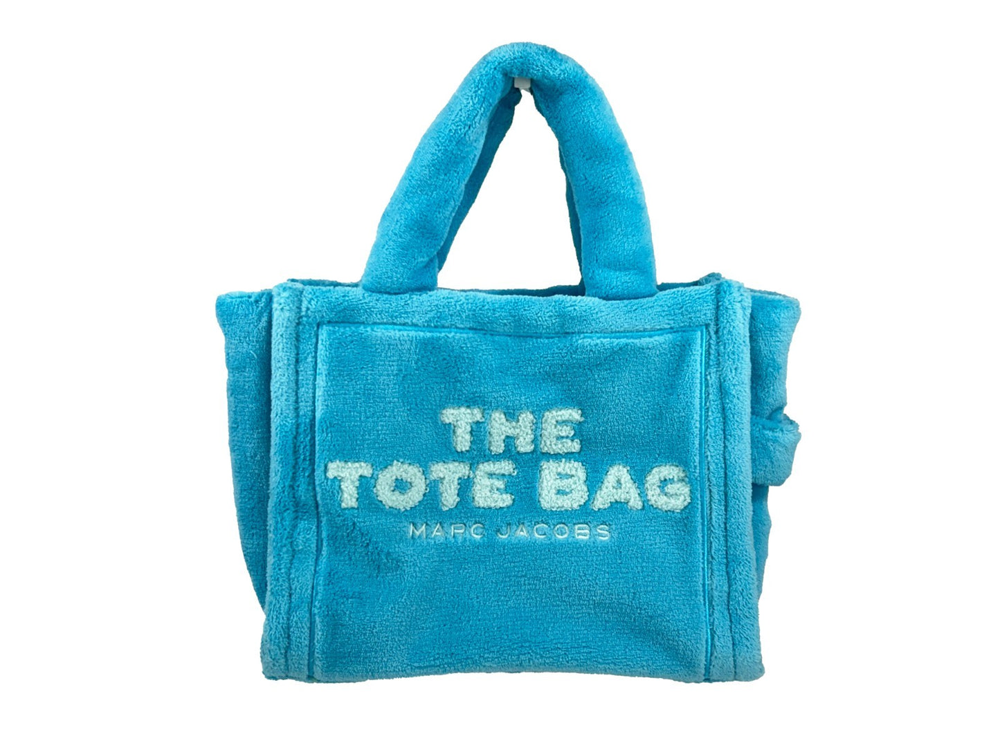 Marc Jacobs The Small Terry Tote Bag Pool Blue Crossbody Designer Handbag Authentic Luxury