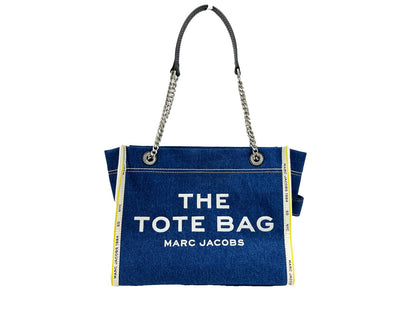 Marc Jacobs Denim Chain Medium Tote Bag | Designer Denim Handbag | Kloset97