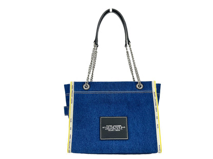 Marc Jacobs Denim Chain Medium Tote Bag | Designer Denim Handbag | Kloset97