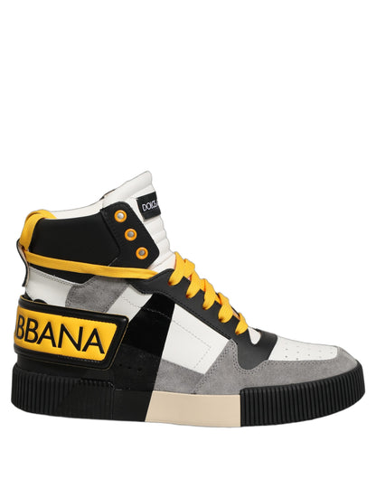 Dolce & Gabbana Multicolor High Top Sneakers – Luxury Italian Leather Designer Shoes