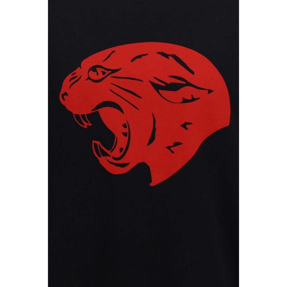 Valentino Panther Black Cotton T-Shirt | Luxury Designer Streetwear Tee