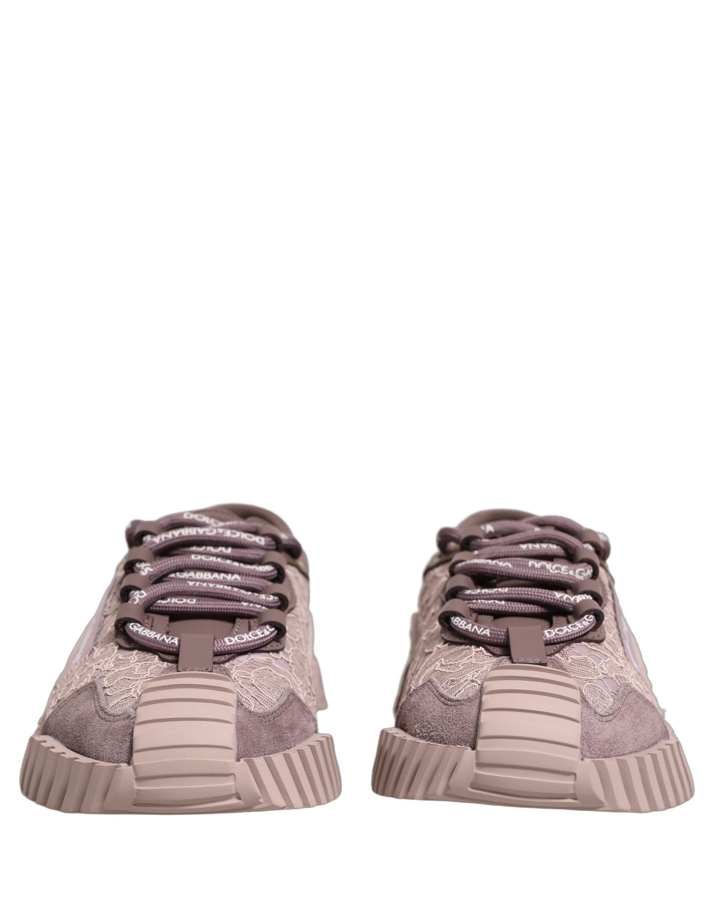 Dolce & Gabbana NS1 Pink Lace Sneakers Women’s Designer Trainers UK