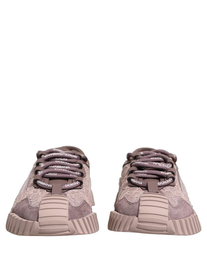 Dolce & Gabbana NS1 Pink Lace Sneakers Women’s Designer Trainers UK