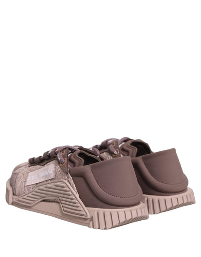 Dolce & Gabbana NS1 Pink Lace Sneakers Women’s Designer Trainers UK