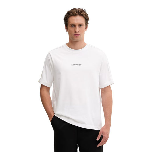 Calvin Klein Sport White Cotton T-Shirt Regular Fit Crew Neck SS26