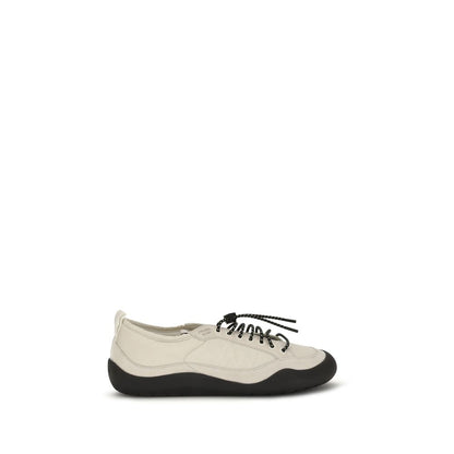 Prada Beige Fabric Athletic Sneakers Men’s Luxury Designer Trainers SS26 Rubber Sole