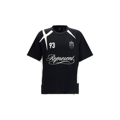 Represent Star Football Oversized T-Shirt Black Polyester AW26 Men's Designer Tee