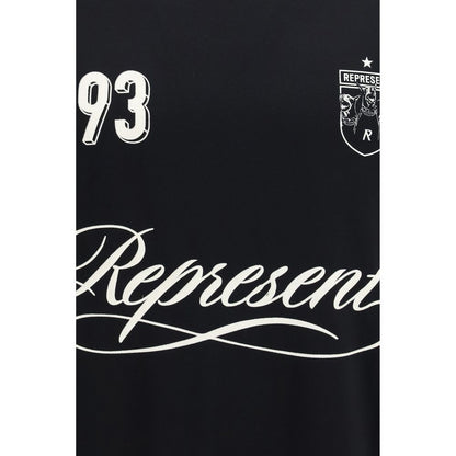 Represent Star Football Oversized T-Shirt Black Polyester AW26 Men's Designer Tee