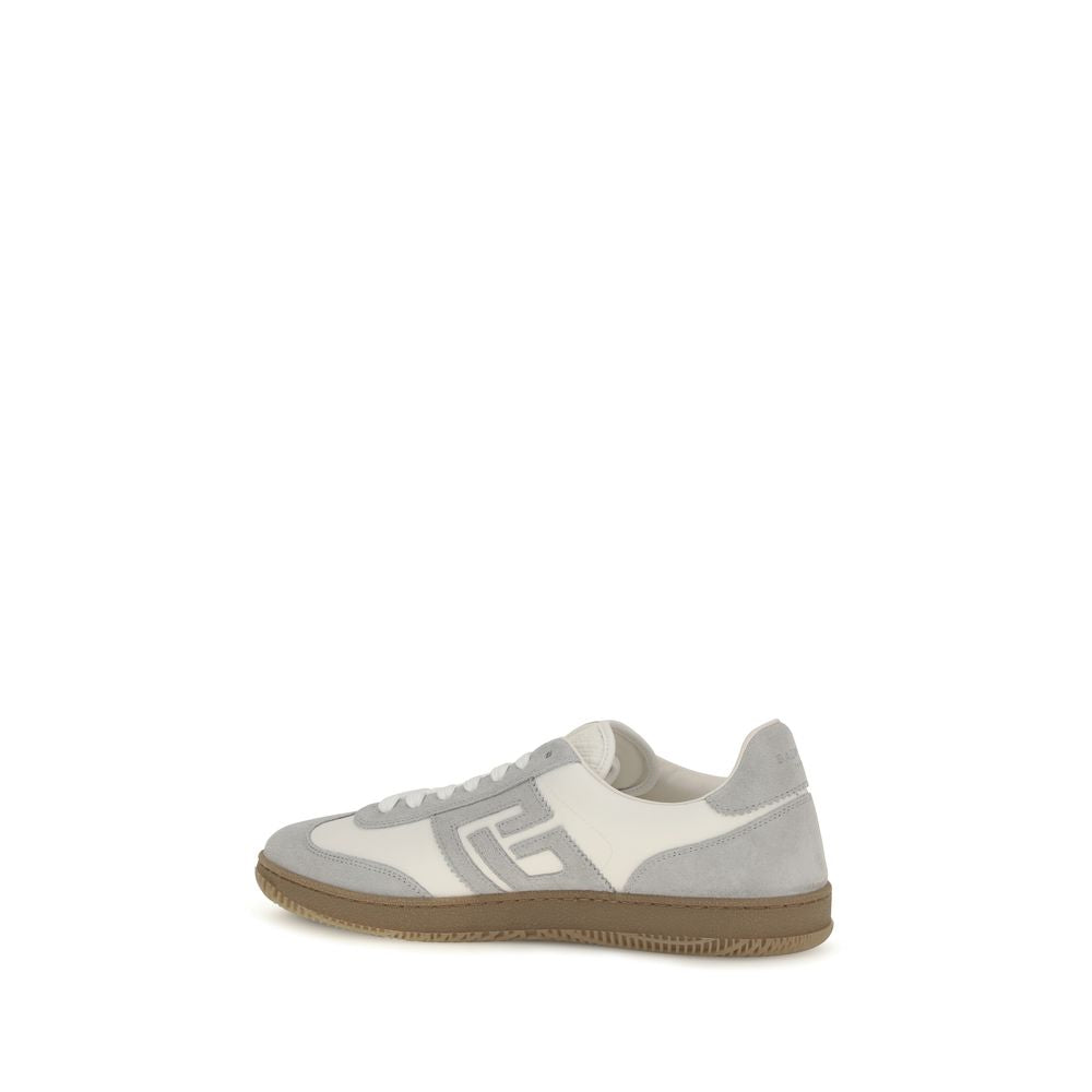 Balmain Swan White Calf Leather PB Logo Sneakers Men's Luxury Designer Trainers AW26