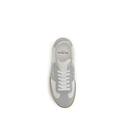 Balmain Swan White Calf Leather PB Logo Sneakers Men's Luxury Designer Trainers AW26