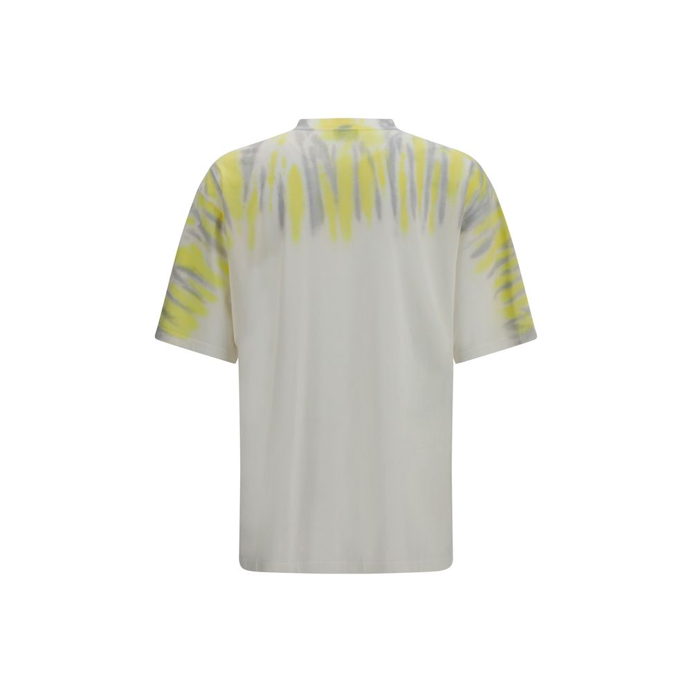 Balenciaga Extreme Tie Dye Bicolor Cotton T-Shirt Men's Designer Crew Neck Tee AW26