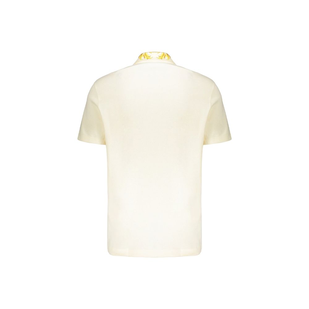 Versace Bicolor Cotton Polo Shirt for Men with Medusa Patch | Kloset97