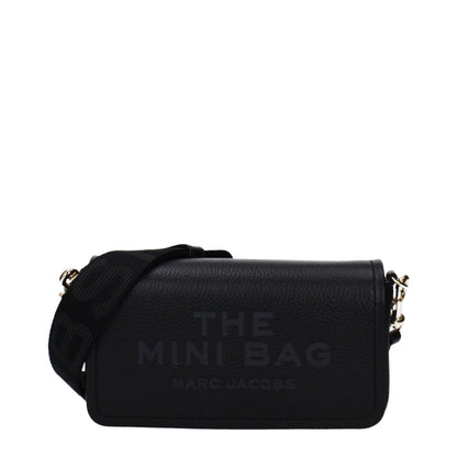 Marc Jacobs Black Leather Crossbody Bag | Mini Designer Shoulder Bag
