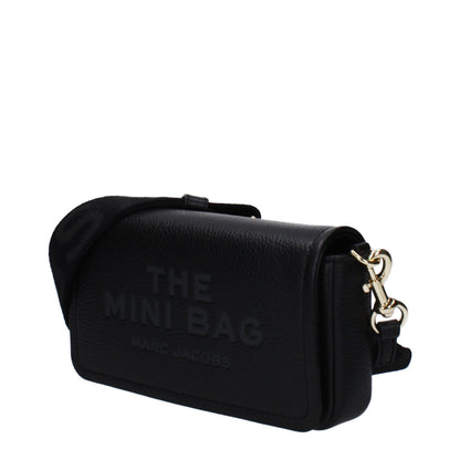 Marc Jacobs Black Leather Crossbody Bag | Mini Designer Shoulder Bag