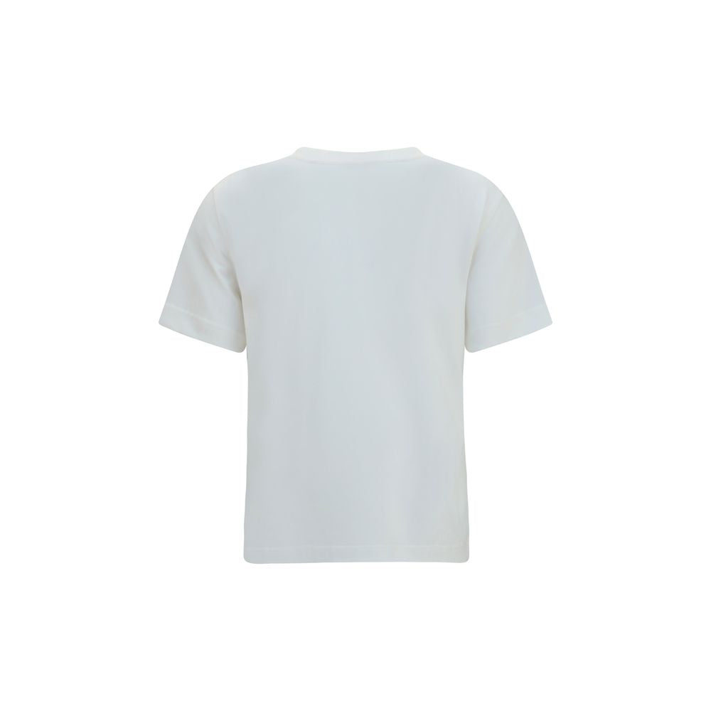 Burberry White Cotton Check Flag Embroidered Logo T-Shirt Regular Fit Men's AW26