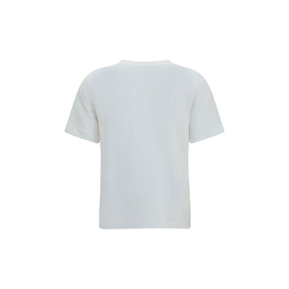 Burberry White Cotton Check Flag Embroidered Logo T-Shirt Regular Fit Men's AW26