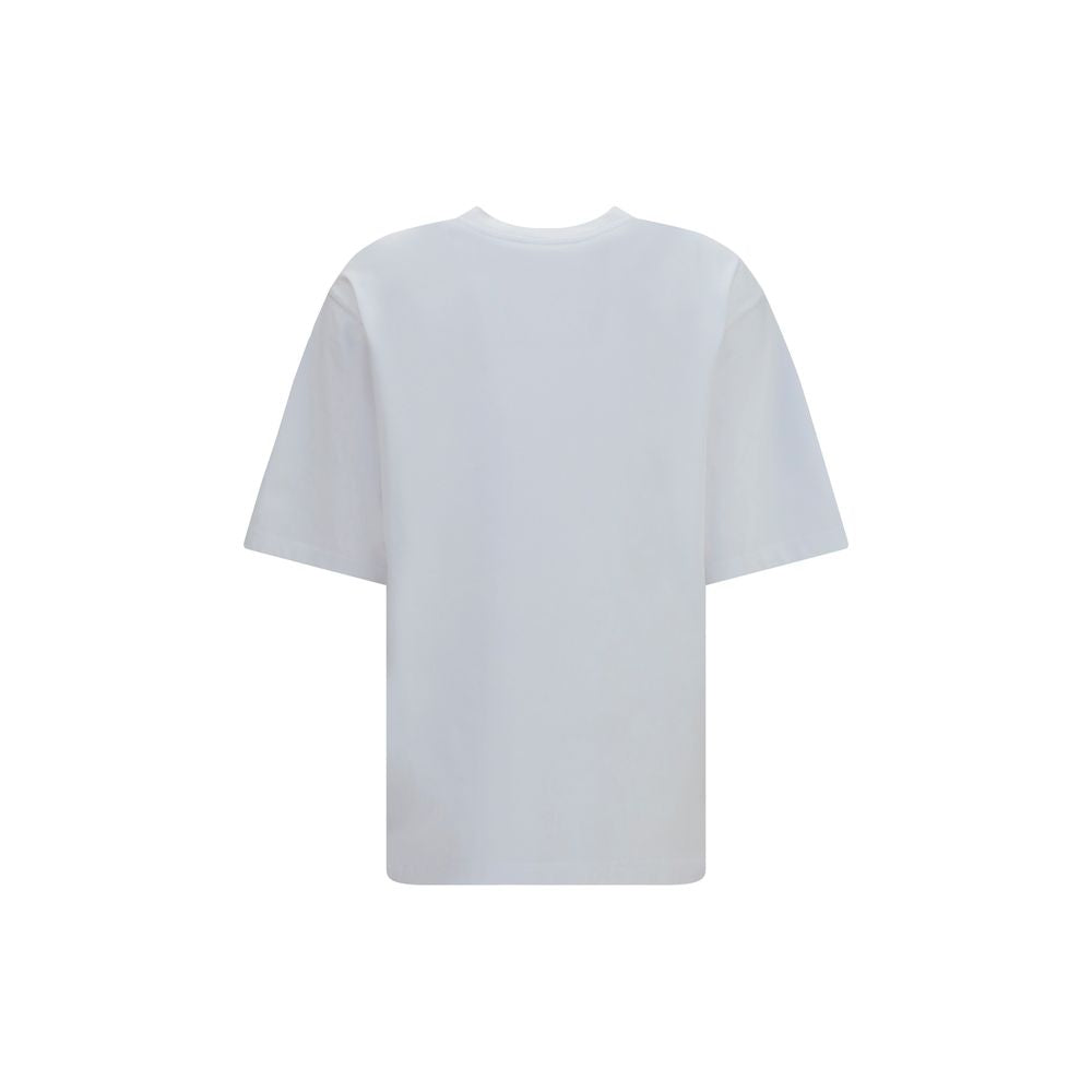 Dolce & Gabbana White Cotton Logo Patch T-Shirt Men's Designer Crew Neck Tee AW26