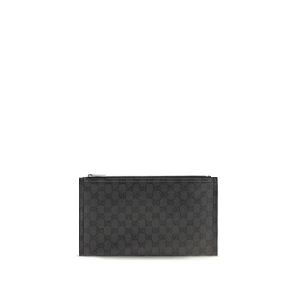 Gucci Black GG Canvas Essence Classic Large Clutch Pouch Bag | Luxury Designer AW26