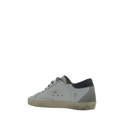 Golden Goose Super-Star White Goatskin Leather Sneakers | Luxury Designer Trainers | Kloset97