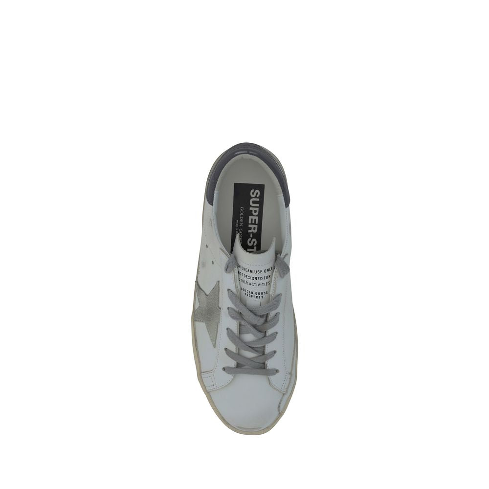 Golden Goose Super-Star White Goatskin Leather Sneakers | Luxury Designer Trainers | Kloset97