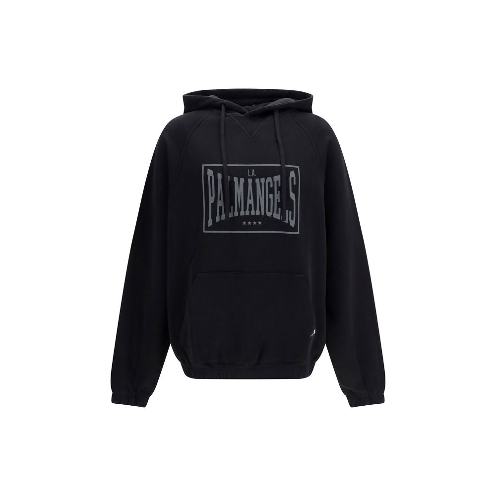 Palm Angels Black Cotton Vintage Box Logo Hoodie | Men's Designer Sweatshirt | Kloset97