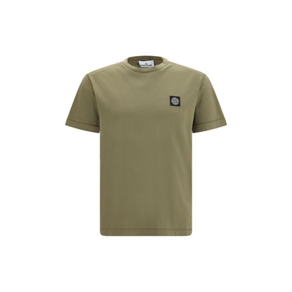 Stone Island Bicolor Cotton T-Shirt | Men's Designer Logo Patch Tee | Kloset97