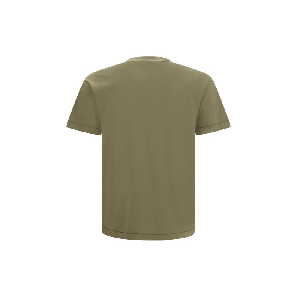 Stone Island Bicolor Cotton T-Shirt | Men's Designer Logo Patch Tee | Kloset97