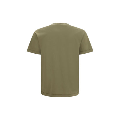 Stone Island Bicolor Cotton T-Shirt | Men's Designer Logo Patch Tee | Kloset97