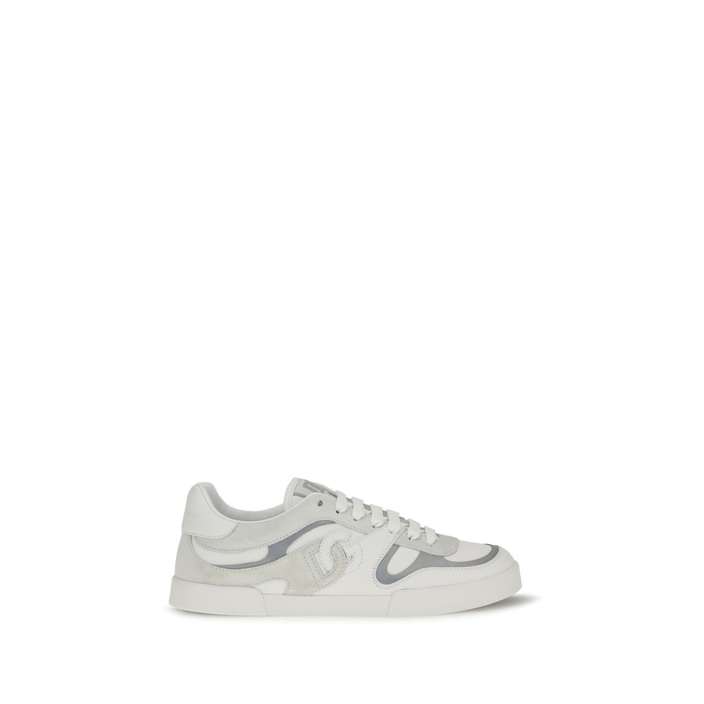 Dolce & Gabbana Portofino White Calf Leather Sneakers | Luxury Designer Trainers