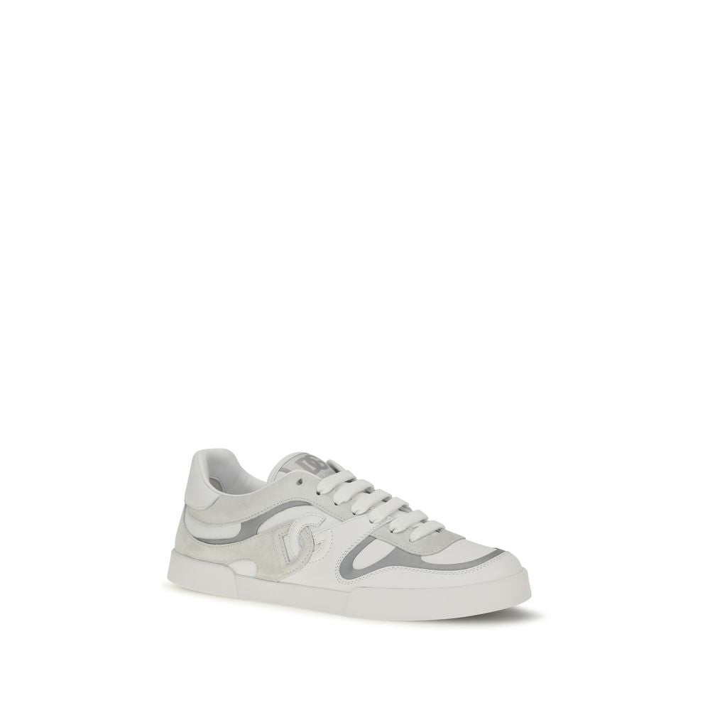 Dolce & Gabbana Portofino White Calf Leather Sneakers | Luxury Designer Trainers