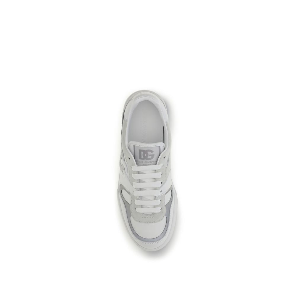Dolce & Gabbana Portofino White Calf Leather Sneakers | Luxury Designer Trainers