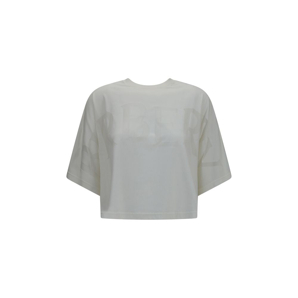 Burberry White Logo Cotton T-Shirt Men's Designer Oversized Luxury Tee AW26