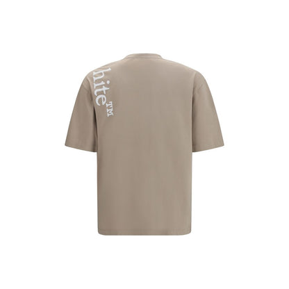 Off-White Beige Vertical Bookish Skate T-Shirt AW26 | Premium Cotton Designer Tee Meta Title