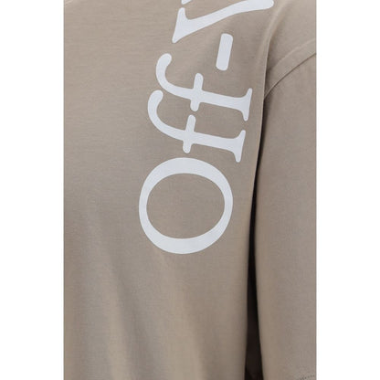 Off-White Beige Vertical Bookish Skate T-Shirt AW26 | Premium Cotton Designer Tee Meta Title
