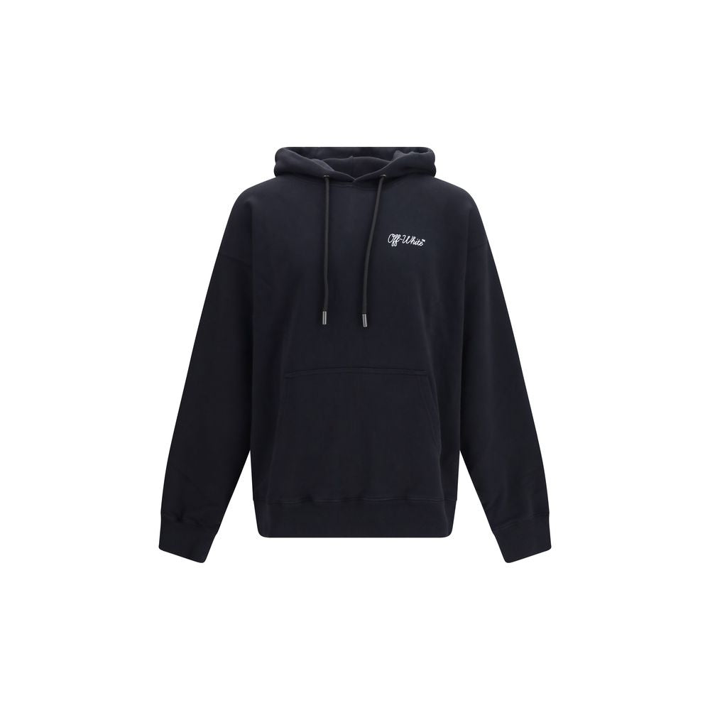 Off-White Black Script Logo Skate Hoodie | Luxury Designer Cotton Sweatshirt AW26