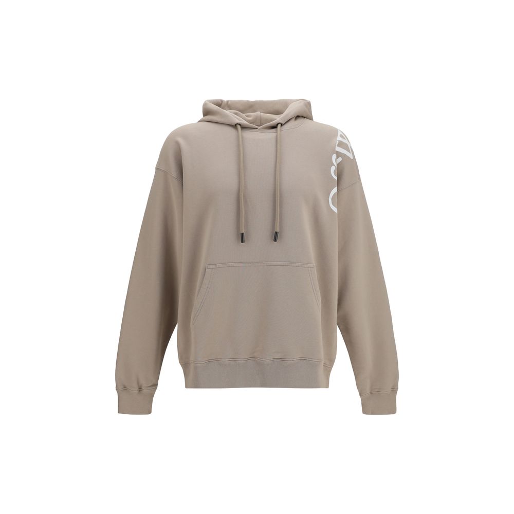 Off-White Beige Vertical Bookish Skate Hoodie AW26 | Men's Designer Cotton Sweatshirt