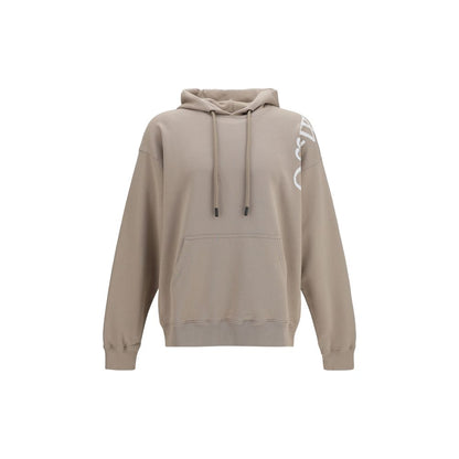 Off-White Beige Vertical Bookish Skate Hoodie AW26 | Men's Designer Cotton Sweatshirt