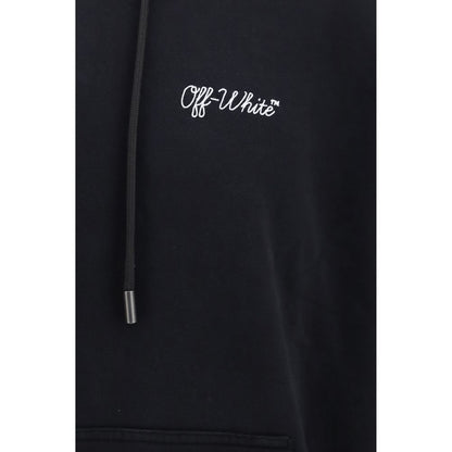 Off-White Black Script Logo Skate Hoodie | Luxury Designer Cotton Sweatshirt AW26