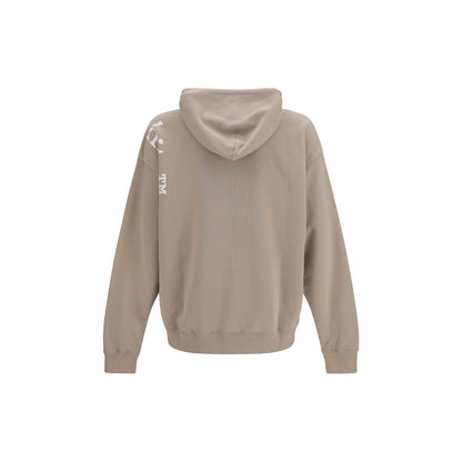 Off-White Beige Vertical Bookish Skate Hoodie AW26 | Men's Designer Cotton Sweatshirt