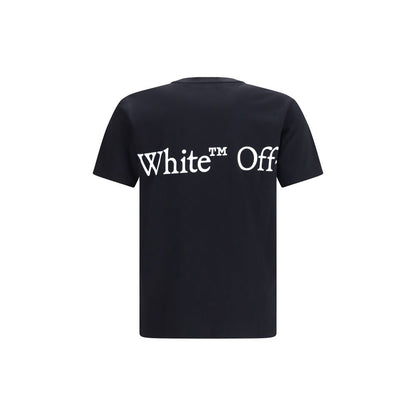 Off-White Black Bookish Scarf Cotton T-Shirt | Men's Designer Graphic Tee | AW26